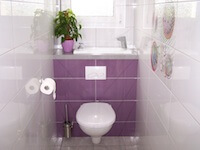 WC suspendu avec vasque lave-mains WiCi Bati - Monsieur L (90)